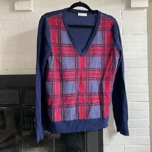Equipment Wool Plaid Sweater